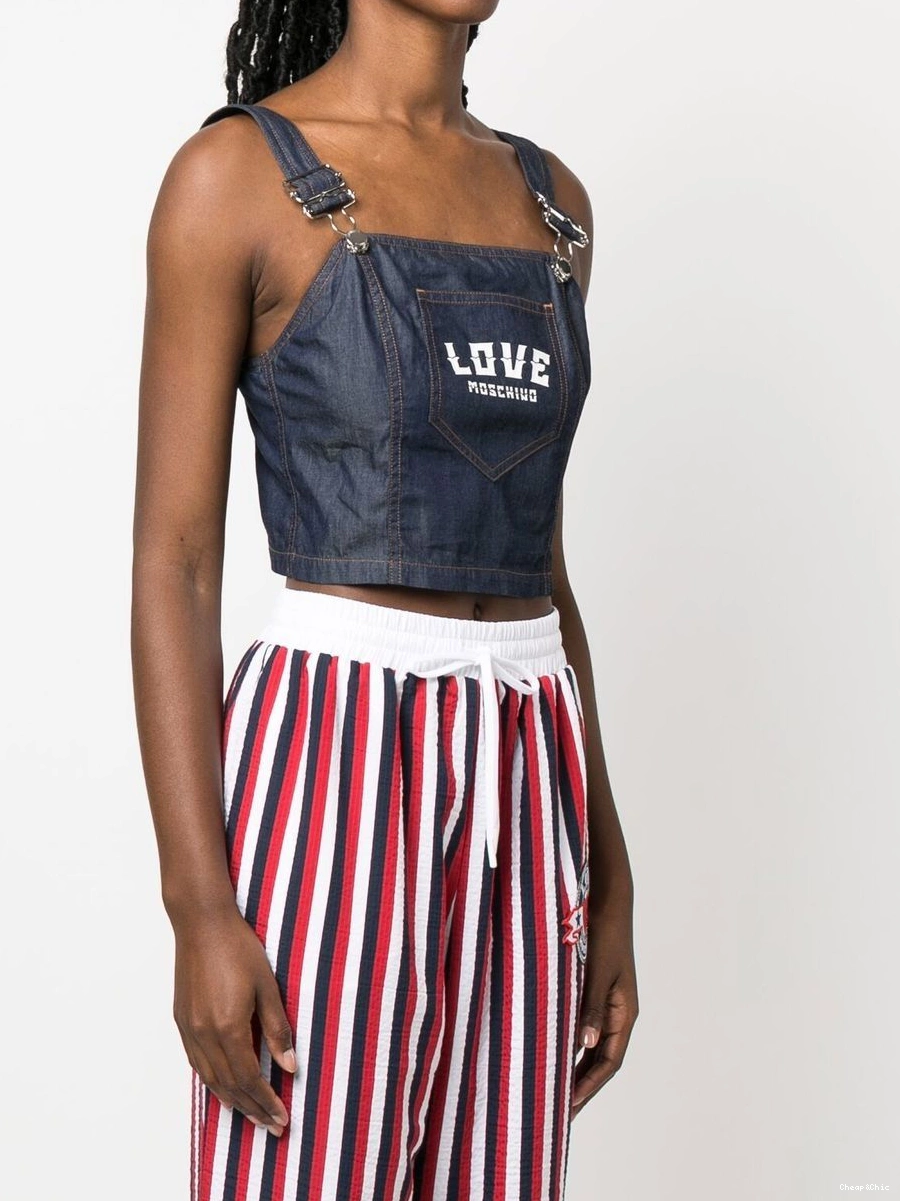 Affordable denim Love logo-print top Moschino Women 0425